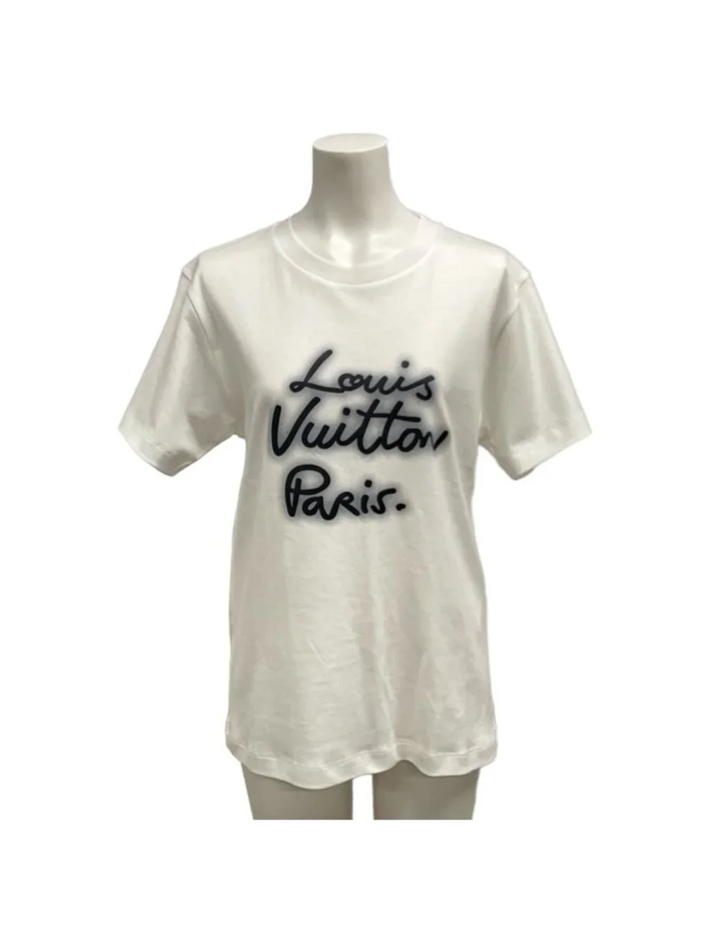 Louis Vuitton Short Sleeve T-Shirt White Logo Cotton XS
